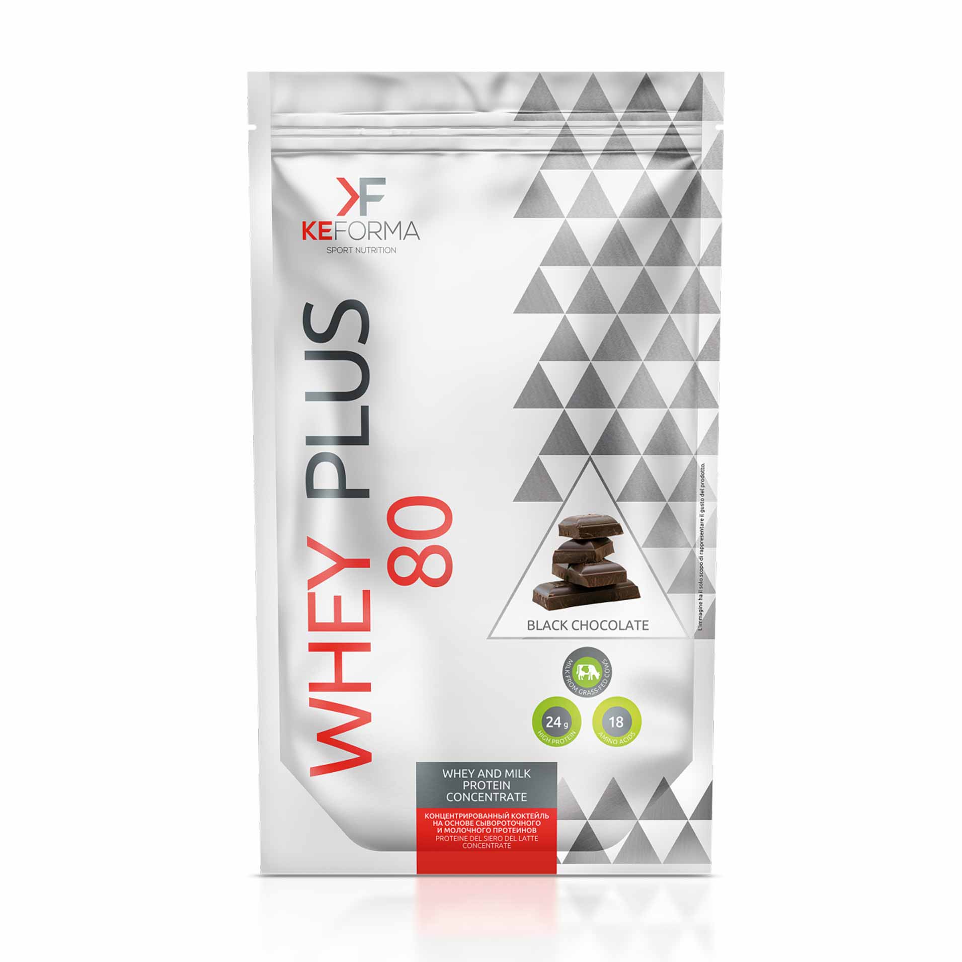 Протеиновый коктейль WHEY PLUS 80 «Темный шоколад», 480 г
