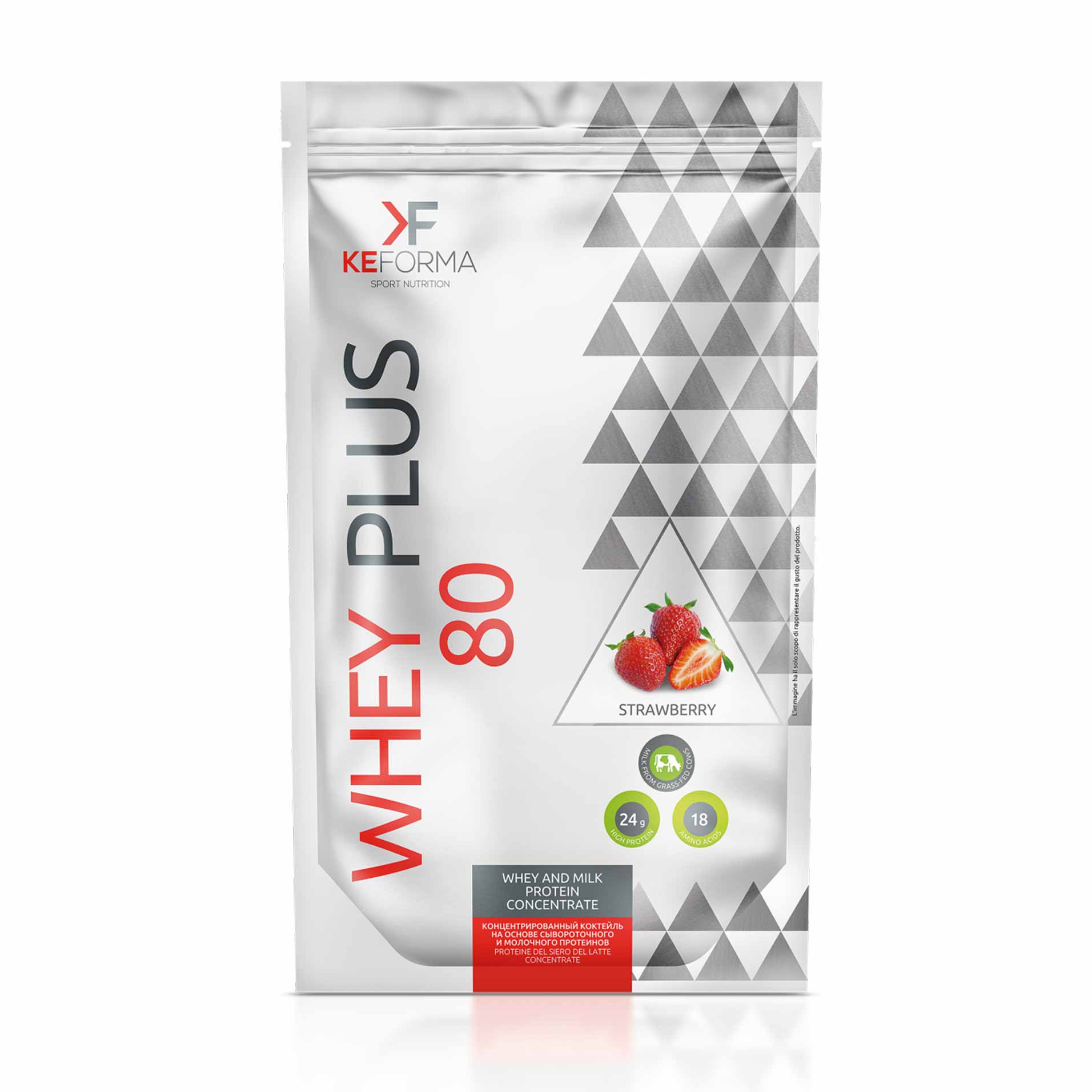 Протеиновый коктейль WHEY PLUS 80 «Клубника», 480 г